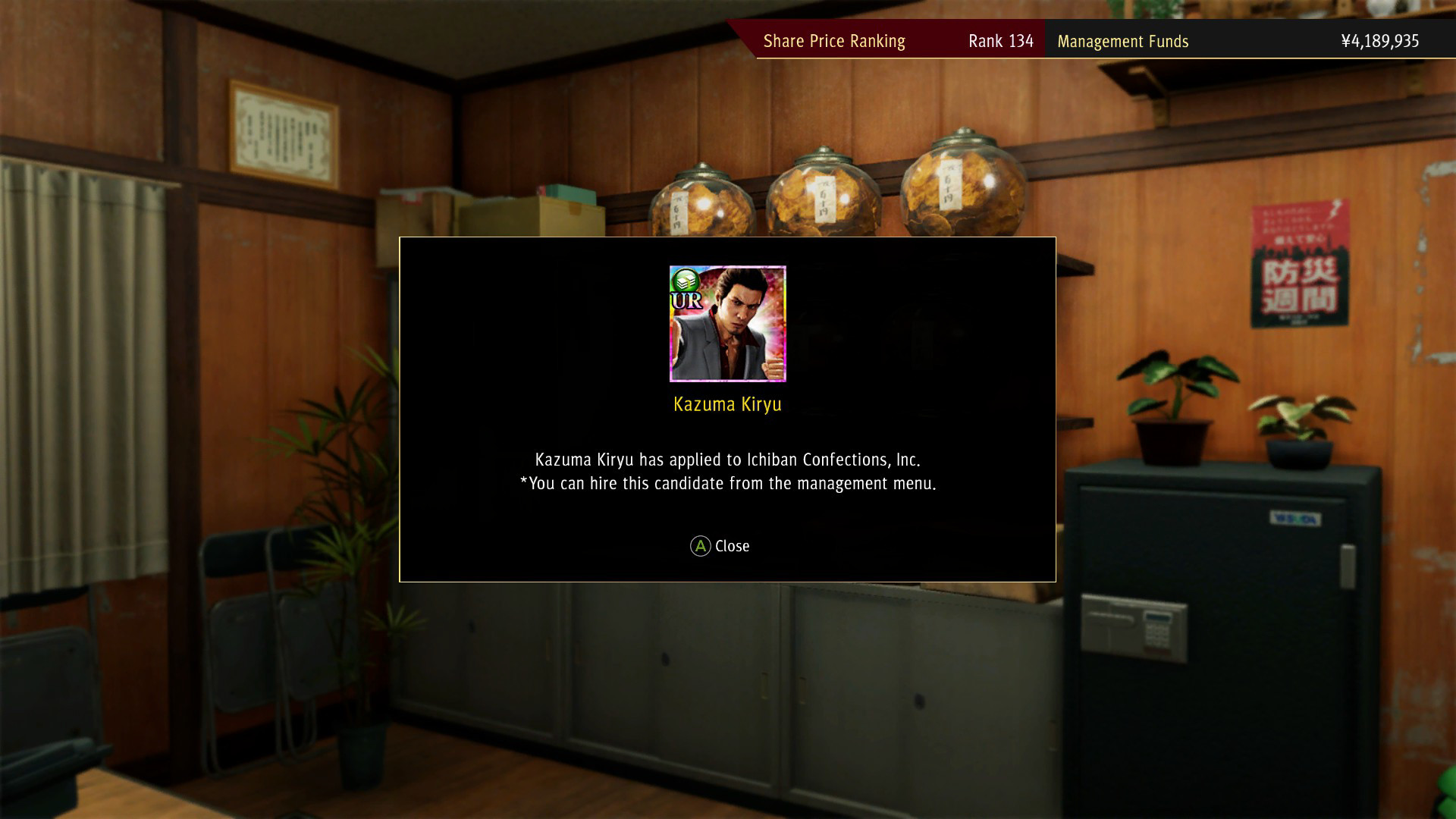 Yakuza: Like a Dragon Management Mode Set