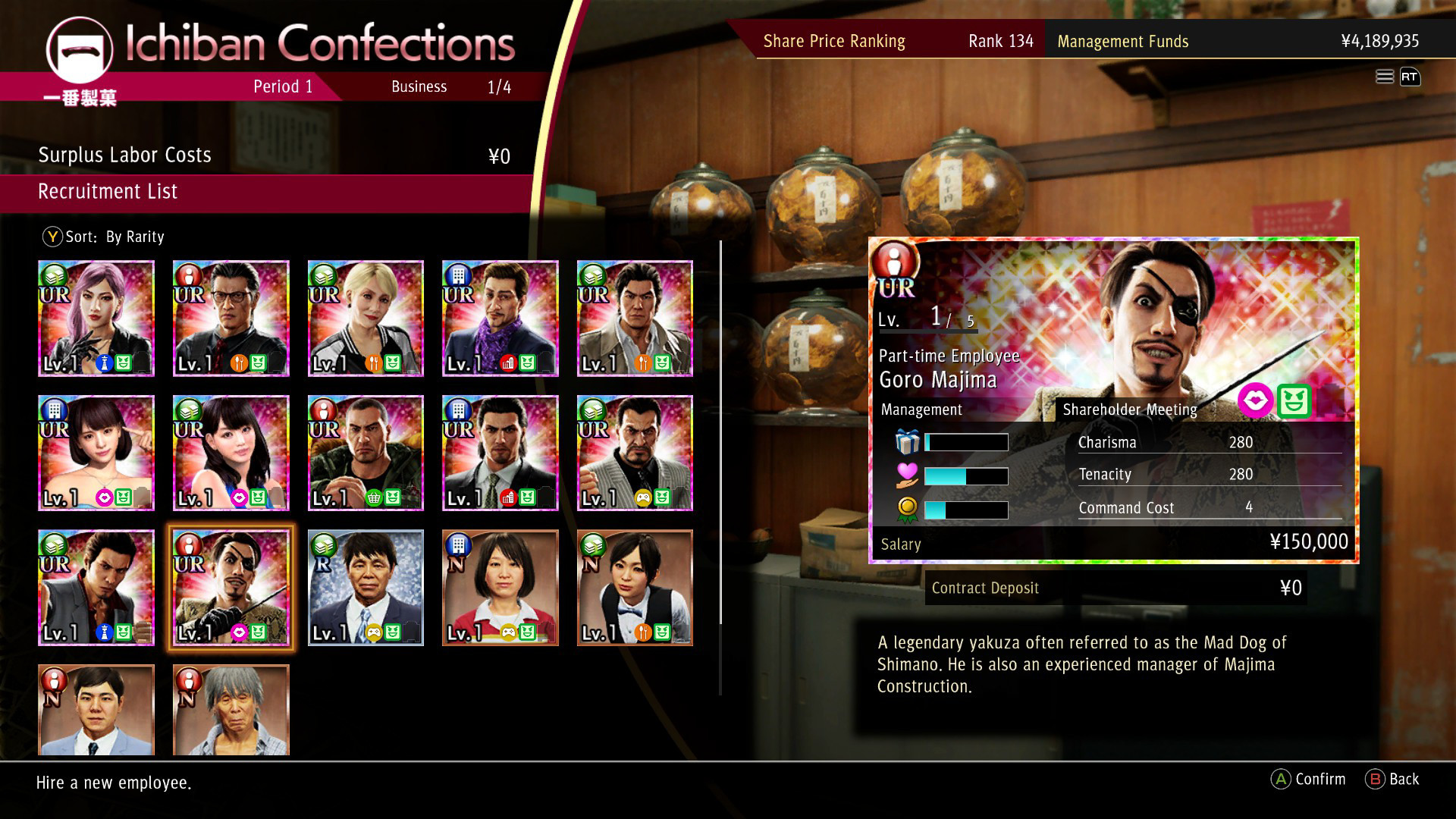 Yakuza: Like a Dragon Management Mode Set